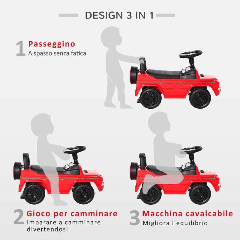 Auto Macchina Cavalcabile per Bambini con Licenza Mercedes G350 Rossa-4