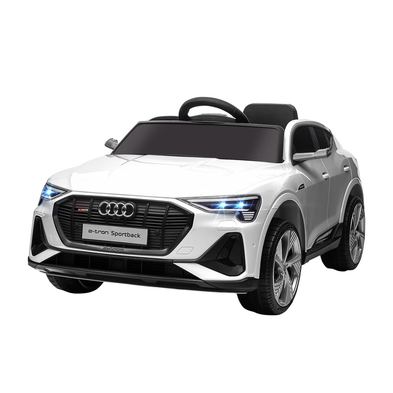 Macchina Elettrica per Bambini 12V con Licenza Audi E-Tron Sportback Bianco-1