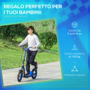 Monopattino per Bambini 118x55,5x85-100,5 cm Doppio Freno Blu-6