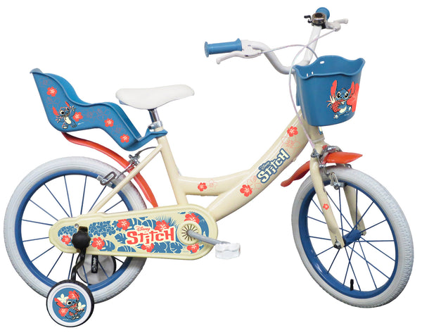 Bicicletta per Bambina 16" 2 Freni con Licenza Disney Stitch Bianca online