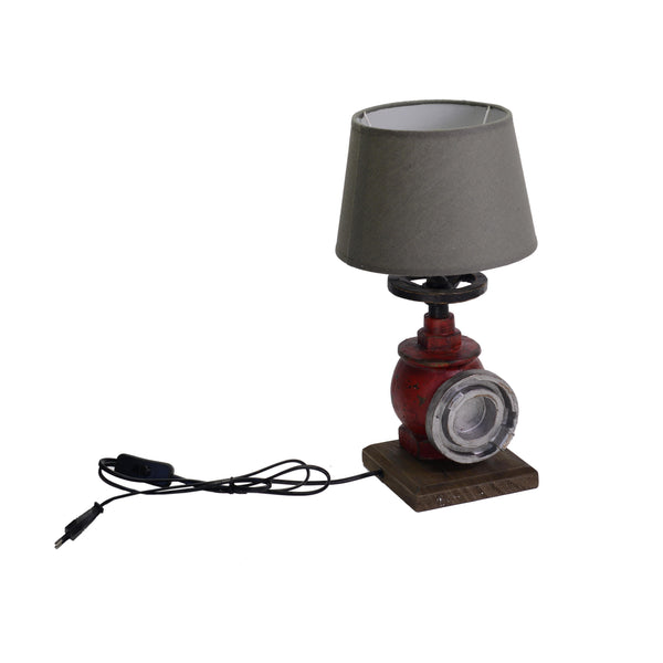 online Hydranten-Harzlampe mit grauem Hut Ø22,5xh42 cm