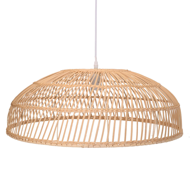 Lampadario in rattan naturale con attacco cm Ø60,5xhx21,5-1