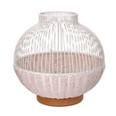 Lampada in rattan bianco con attacco cm Ø30,5xh29,5-2