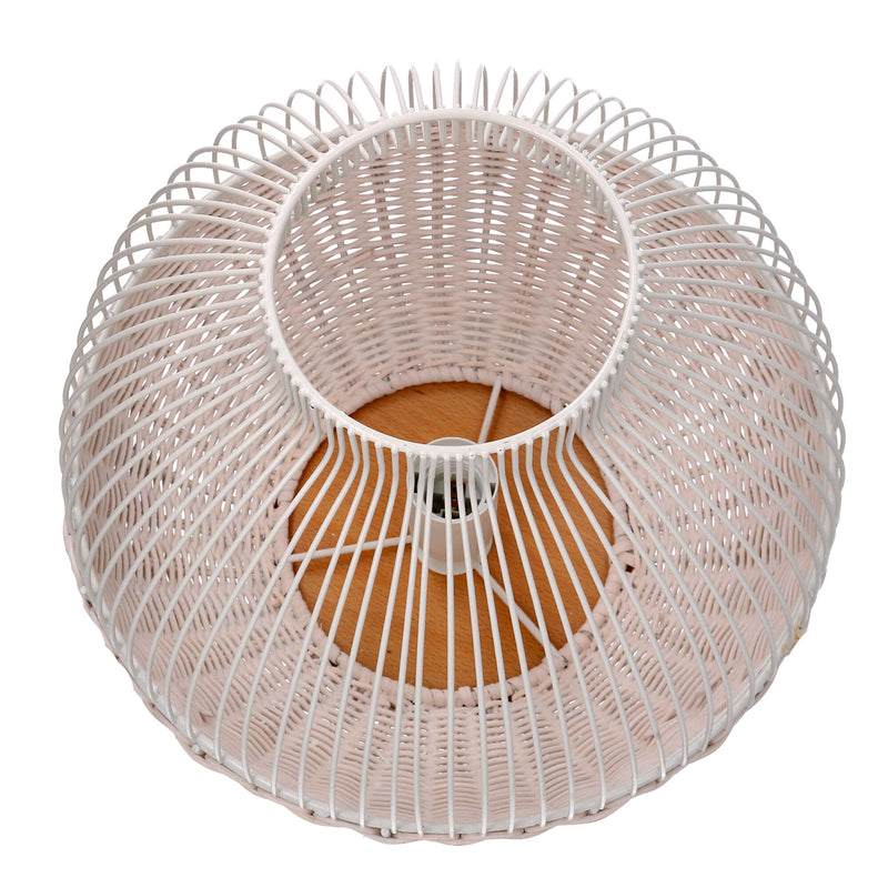 Lampada in rattan bianco con attacco cm Ø30,5xh29,5-4