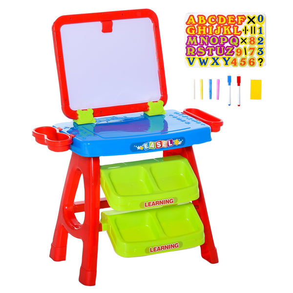 Magnetisches Whiteboard 3 in 1 Schreibtisch für Kinder mit Zubehör prezzo