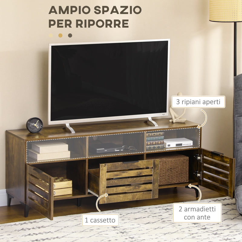 Mobile TV Max 65” 140,4x36x55 cm in Truciolato Marrone-4