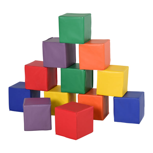 Set mit 12 weichen Würfeln für Kinder 20x20x20 cm Mehrfarbig prezzo