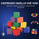 Set 12 Cubi Morbidi per Bambini 20x20x20 cm Multicolore-4