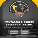 Canestro Basket per Bambini e Adulti 110x90x70 cm  in Acciaio e PE Nero e Giallo-4