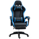 Sedia da Gaming Ergonomica 65x65x121-129 cm in Similpelle Blu e Nero-1