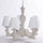 Lampadario a Sospensione Ø46 A 5 Bracci Design Shabby Tortora