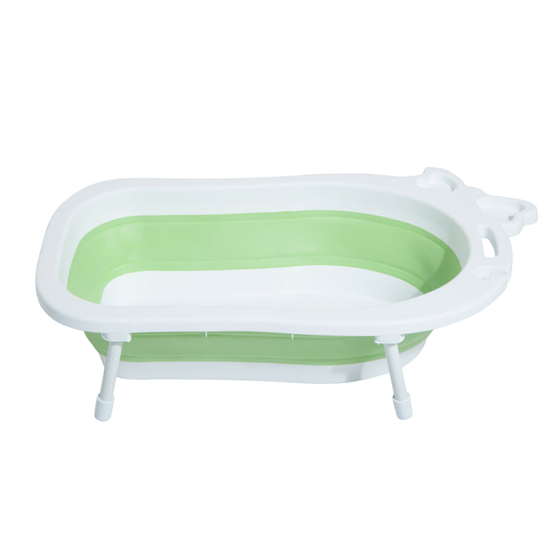 Vaschetta Bagnetto per Neonati Pieghevole Bianco e Verde 89x53.5x38 cm -4