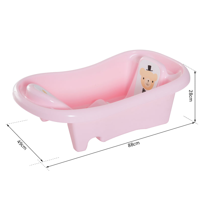 Vaschetta Bagnetto Neonati 30L in Plastica PP Rosa 88x49x28 cm -5