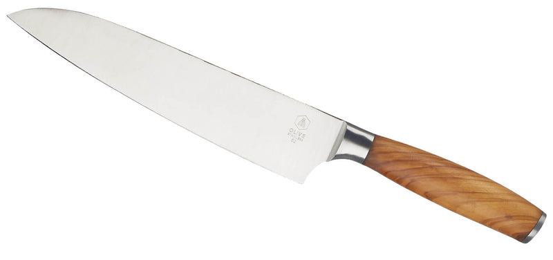 Coltello Cuoco 34,5 cm con Manico in Legno di Olivo-1