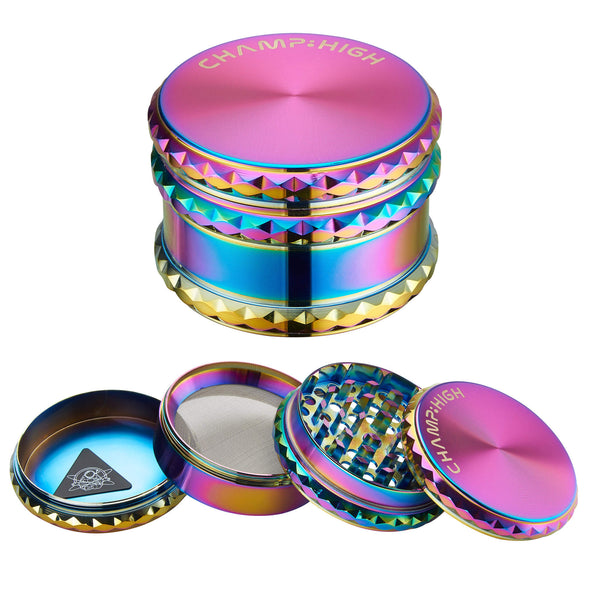 Grinder Ø65 mm 4 Ebenen für Gewürze, Kräuter und Tabak Rainbow Diamond sconto