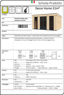 Casetta Abitabile da Giardino 4,97x4,97m Senza Pavimento con Pareti Isolanti Decor Home 21m²-7