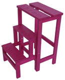 Sgabello Scaletta 60x40x46 cm in Legno Fucsia-1