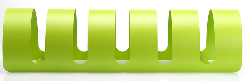 Rastelliera Portabici 5 Posti in Ferro 90x30x23 cm Belfer Bike Rack 42/PB Verde Acido-1