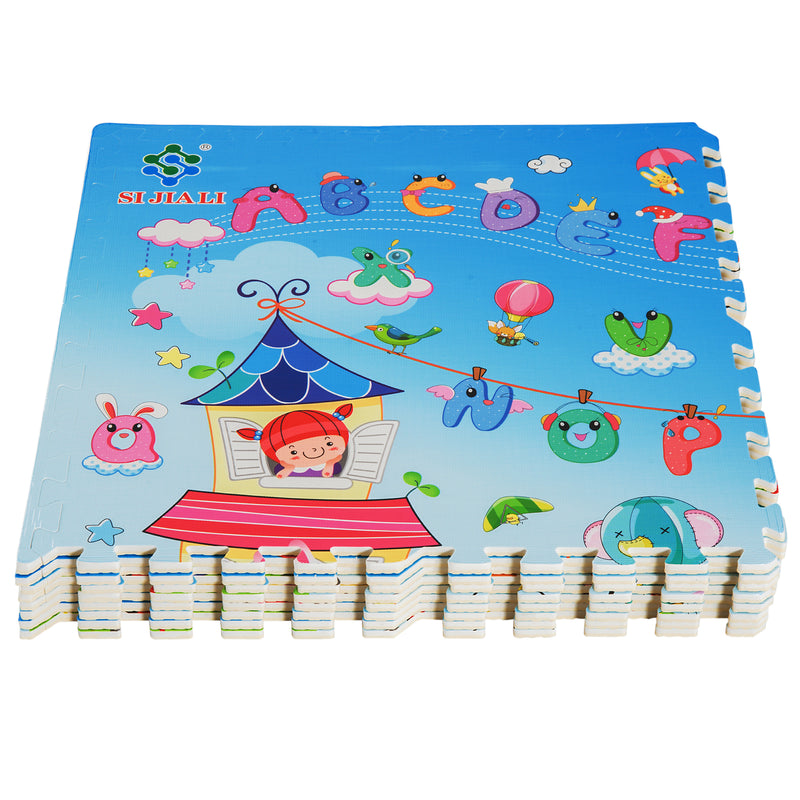 Tappeto Puzzle per Bambini Disegno Fantasia 8 Tessere 61.5x61.5 cm -5