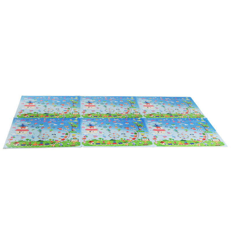 Tappeto Puzzle per Bambini Disegno Fantasia 24 Tessere 61.5x61.5 cm -5