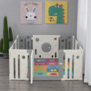 Box Recinto Attività per Bambini 190x150x64 cm  Grigio e Bianco-2