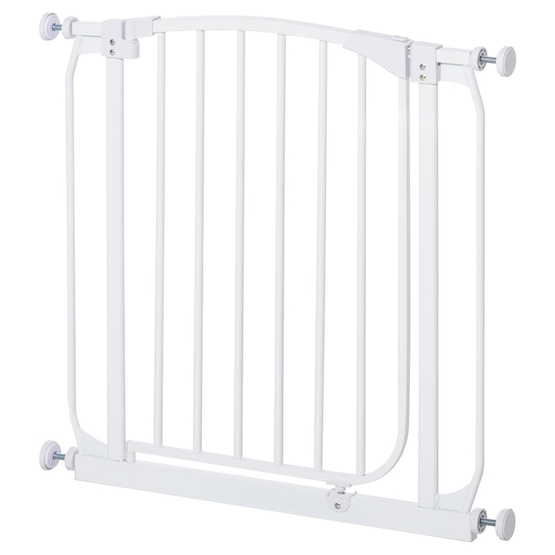 Cancelletto Bambini Barriera di Protezione 71x72,5 cm in Metallo Bianco-1