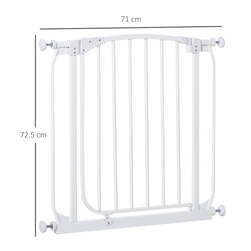 Cancelletto Bambini Barriera di Protezione 71x72,5 cm in Metallo Bianco-3