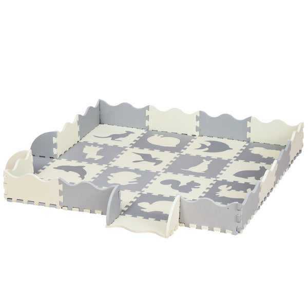 acquista Puzzlematte für Kinder 150 x 150 x 1,4 cm in Weiß Grau EVA