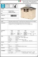 Casetta Box da Giardino per Attrezzi 2,62x2,02m con Pavimento in Legno Abete 12mm Lodum-5