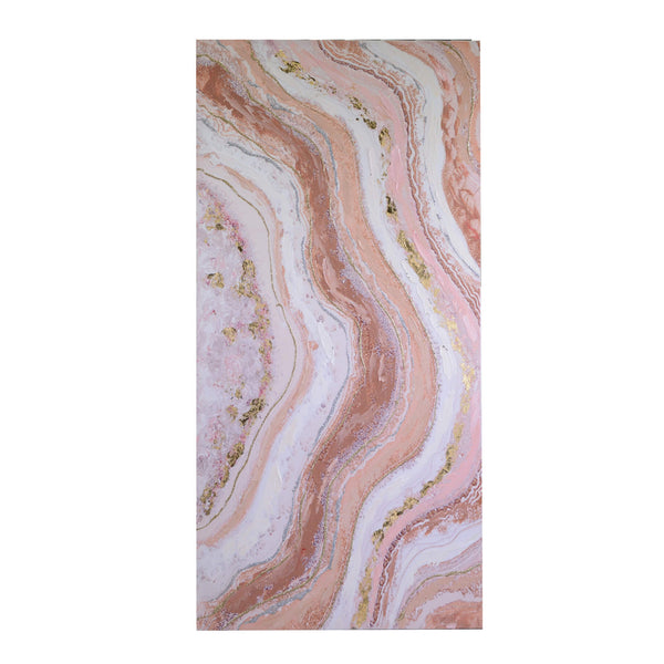 sconto Rechteckiges rosa Holzbild 150x70xh3 cm