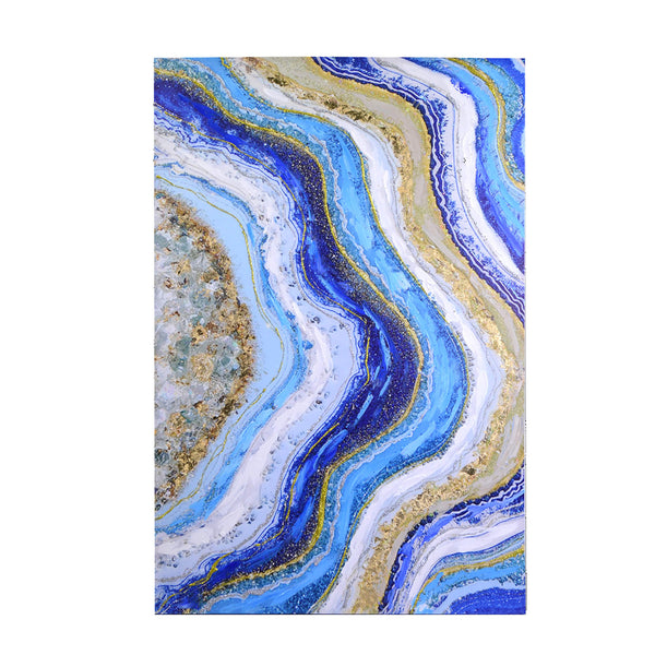 acquista Rechteckiges blaues Holzbild 120x80xh3 cm