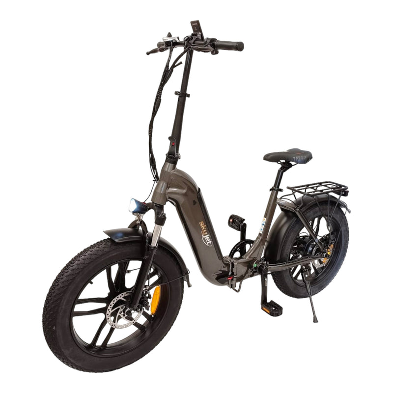 Fat-Bike Bicicletta Elettrica Pieghevole 36V a Pedalata Assistita 20" 250W Grigio Antracite-4