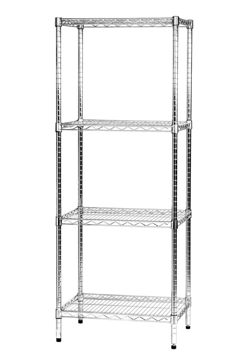 Scaffale in Metallo Cromato 4 Ripiani 45X60X160Cm Tosini 4X456016-1