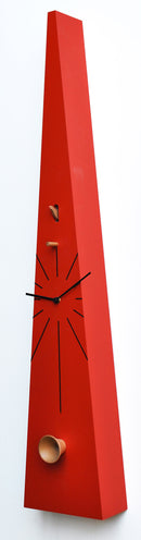 Orologio a Cucù da Parete 17,5x90x12 cm Pirondini Italia QQ Tall 502 Rosso-2