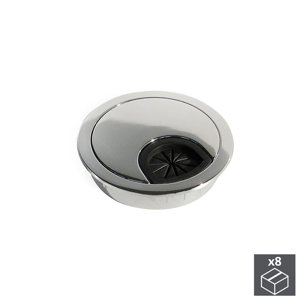 acquista Emuca Zamak-Chrome Circular 60 mm Recessed Fairlead 8 Pieces