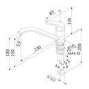 Rubinetto Miscelatore Monocomando Girevole Lavello in Ottone Mariani Epic Cromato-2