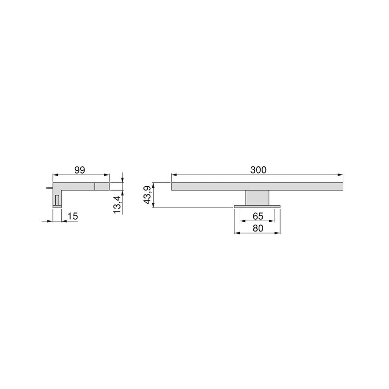 Faretto Led per Specchio da Bagno Virgo (Ac 230V 50Hz) 5 Pezzi Verniciato Nero Tecnoplastica Emuca-2