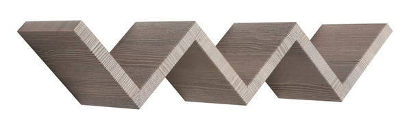 prezzo Mensola da Parete Libreria Zigzag 56x15,5 cm in Fibra di Legno Saetta Rovere Moka