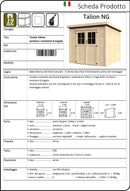 Casetta Box da Giardino per Attrezzi 2,50x2,53m Senza Pavimento in Legno Abete 19mm Talion-3