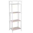 Libreria 4 ripiani 45x34xh122/135 cm in Metallo Lucilla Bianco-1