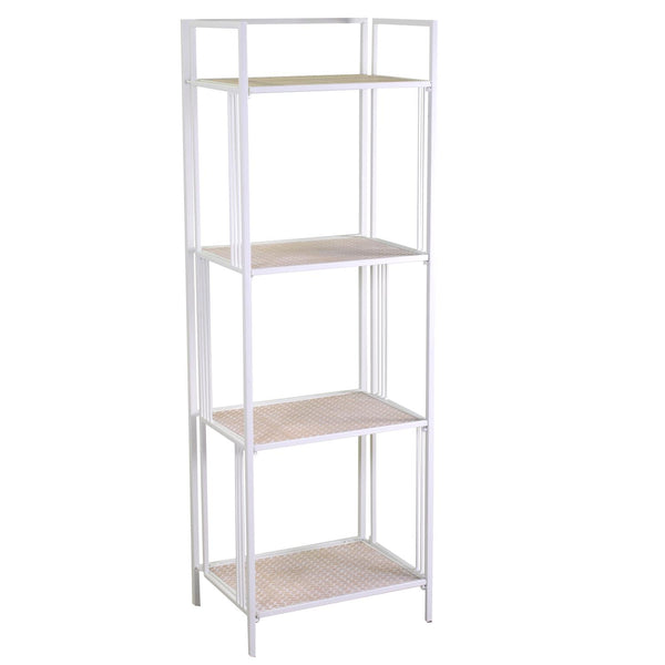 prezzo Libreria 4 ripiani 45x34xh122/135 cm in Metallo Lucilla Bianco