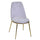 Sedia Kiev 49x56xh44/85 cm in Tessuto Velluto Grigio/Oro