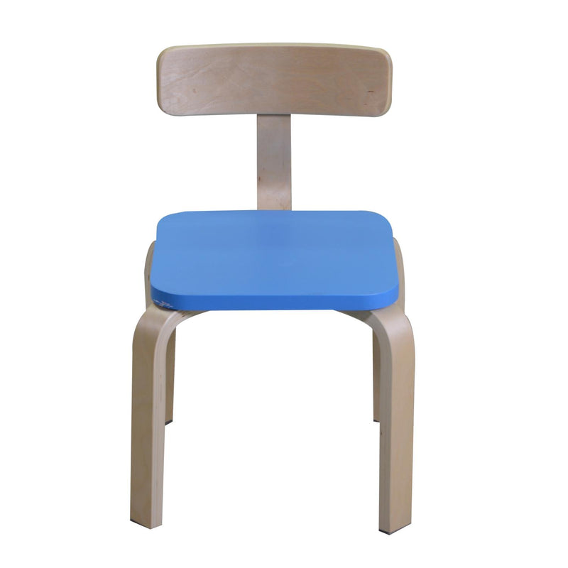 Sedia per Bambini 36x31xh30/51 cm in Legno di Betulla Blu-2