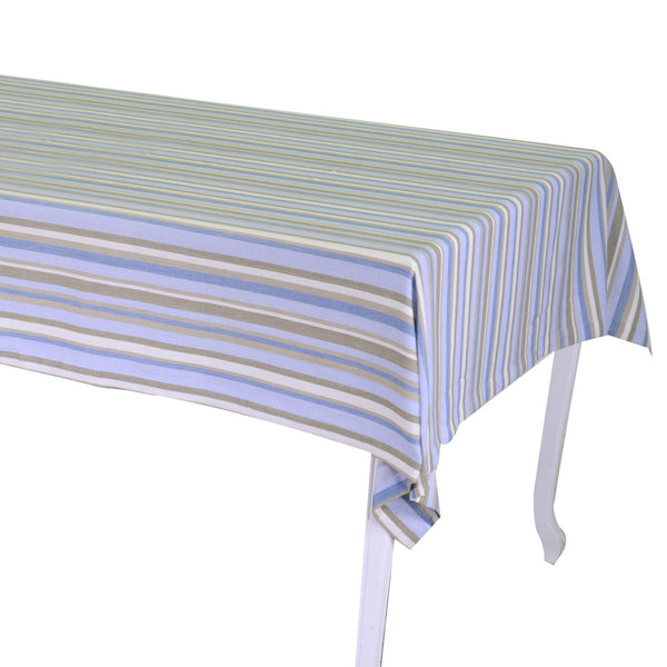 sconto Tovaglia Rettangolare 140x180 cm in Cotone 180 GSM Stripe Avio