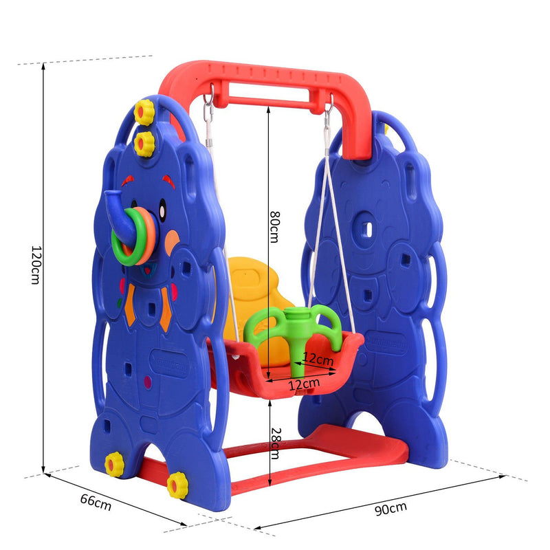 Altalena da Giardino per Bambini Tema Elefante 120x66x90 cm -9