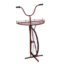 Mensola d’Arredo a Forma di Bicicletta 64x33/38xh81/115 cm in Metallo Rosso-1