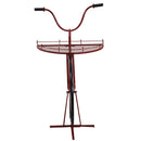 Mensola d’Arredo a Forma di Bicicletta 64x33/38xh81/115 cm in Metallo Rosso-2