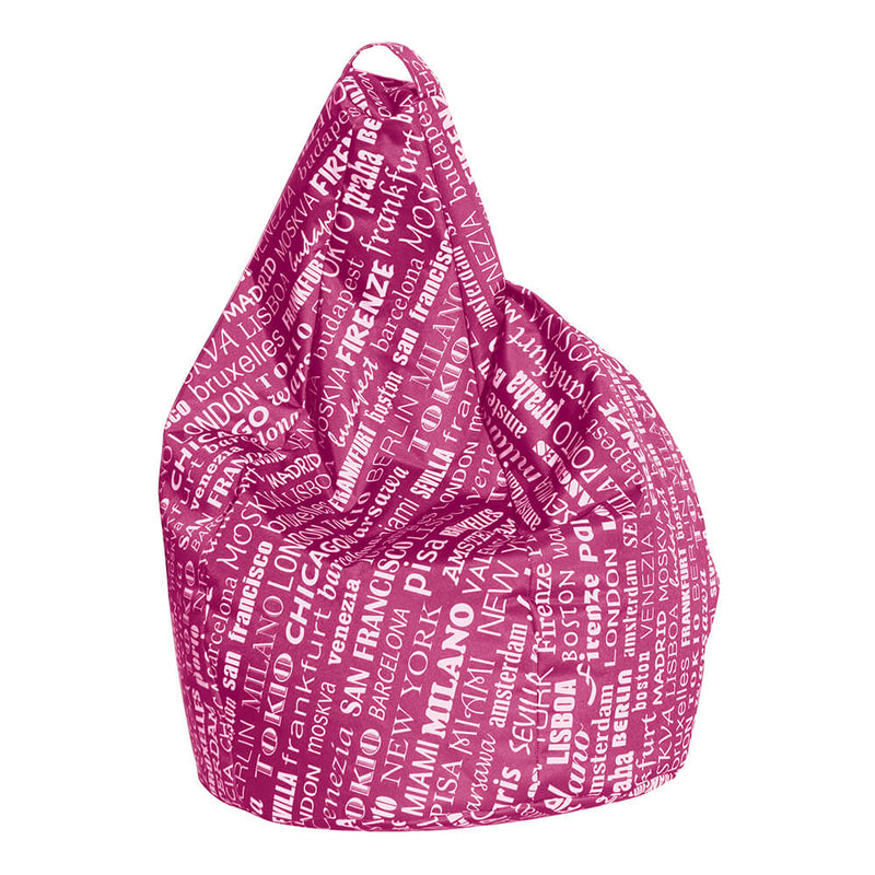 Poltrona a Sacco Pouf in Poliestere Big City Fucsia Avalli-1