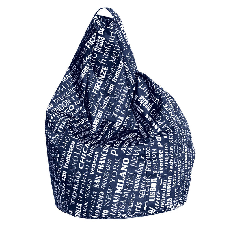 Poltrona a Sacco Pouf in Poliestere Big City Blu Avalli-1