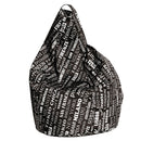 Poltrona a Sacco Pouf in Poliestere Big City Nero Avalli-1